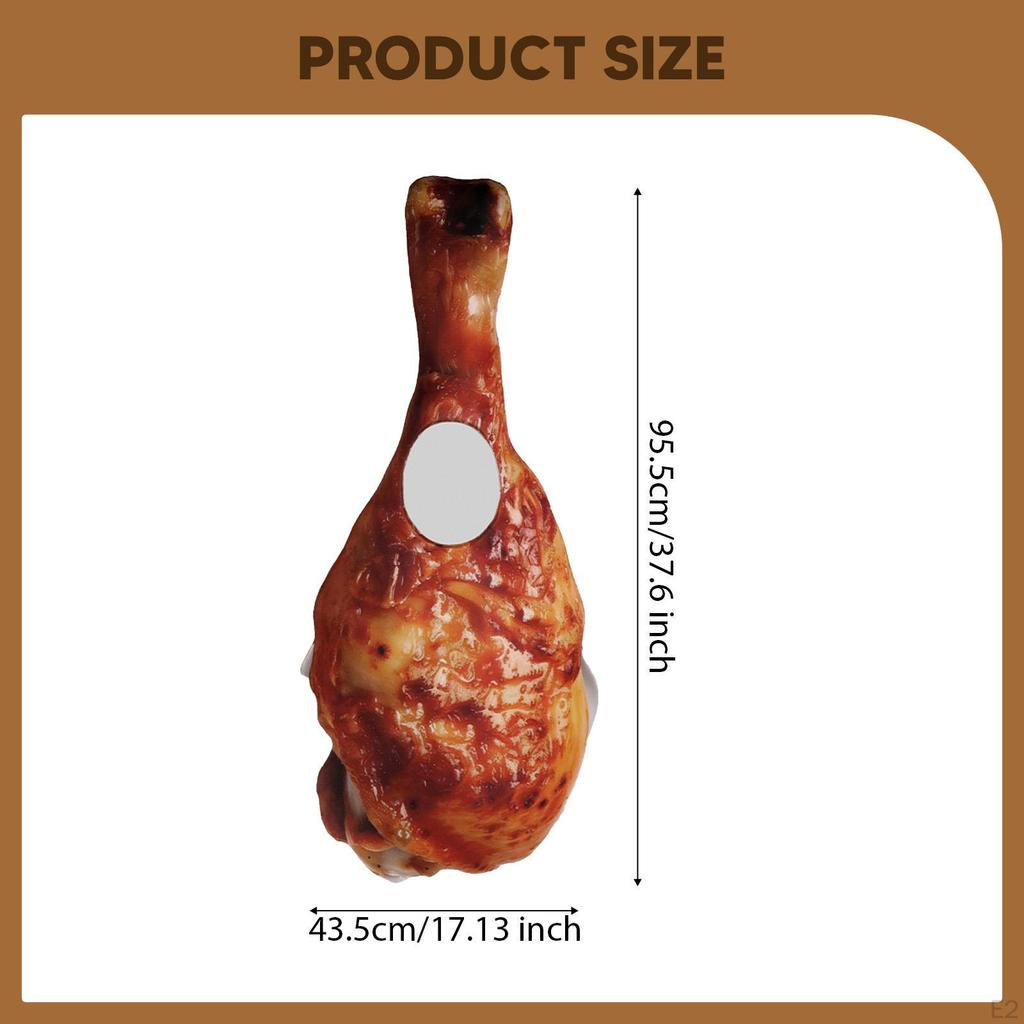 Halloween Costume Cartoon Roast Turkey Leg Jumpsuit Cosplay Outfit Fancy Dress Up Cloth Comfortable