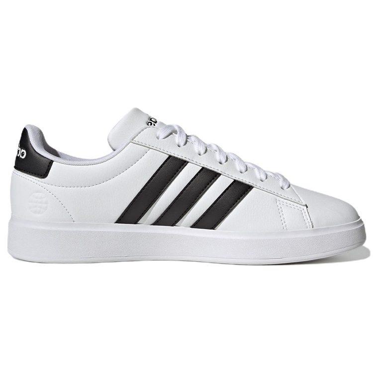 Adidas Neo GRAND COURT Synthetic Leather Comfortable Low top Skateboard Shoes Unisex White Black GW9195