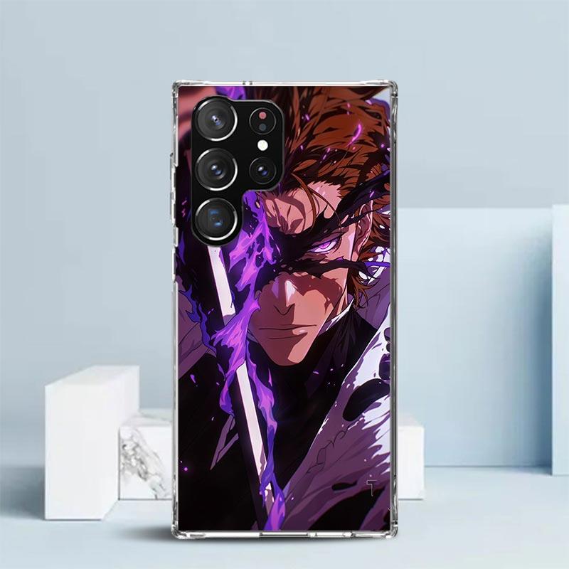 Aizen Sousuke Bleach Phone Case For Samsung Galaxy S24 S25 Edge S26 Ultra S22 S23 Plus S21 + S20 FE Soft TPU Back Cover Galaxy S