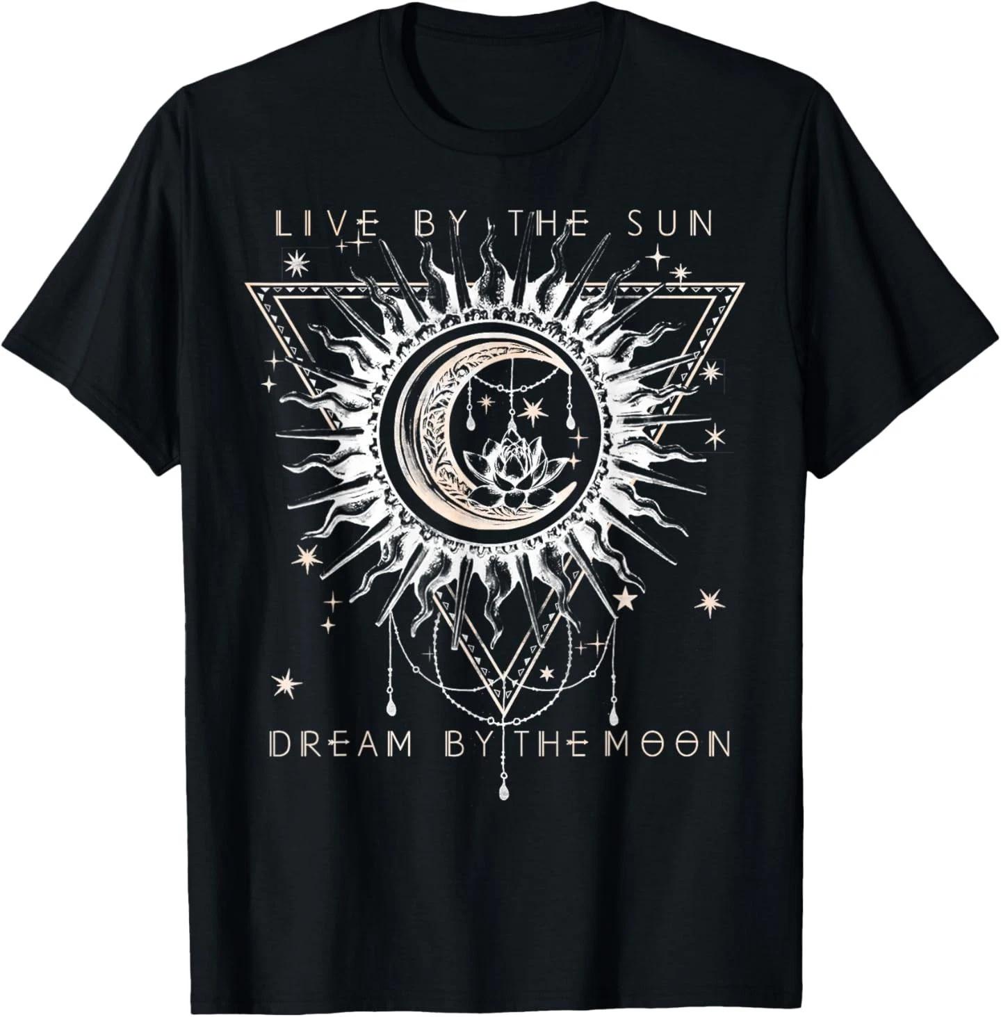 Live by The Sun Dream by The Moon Boho T- Shirt L