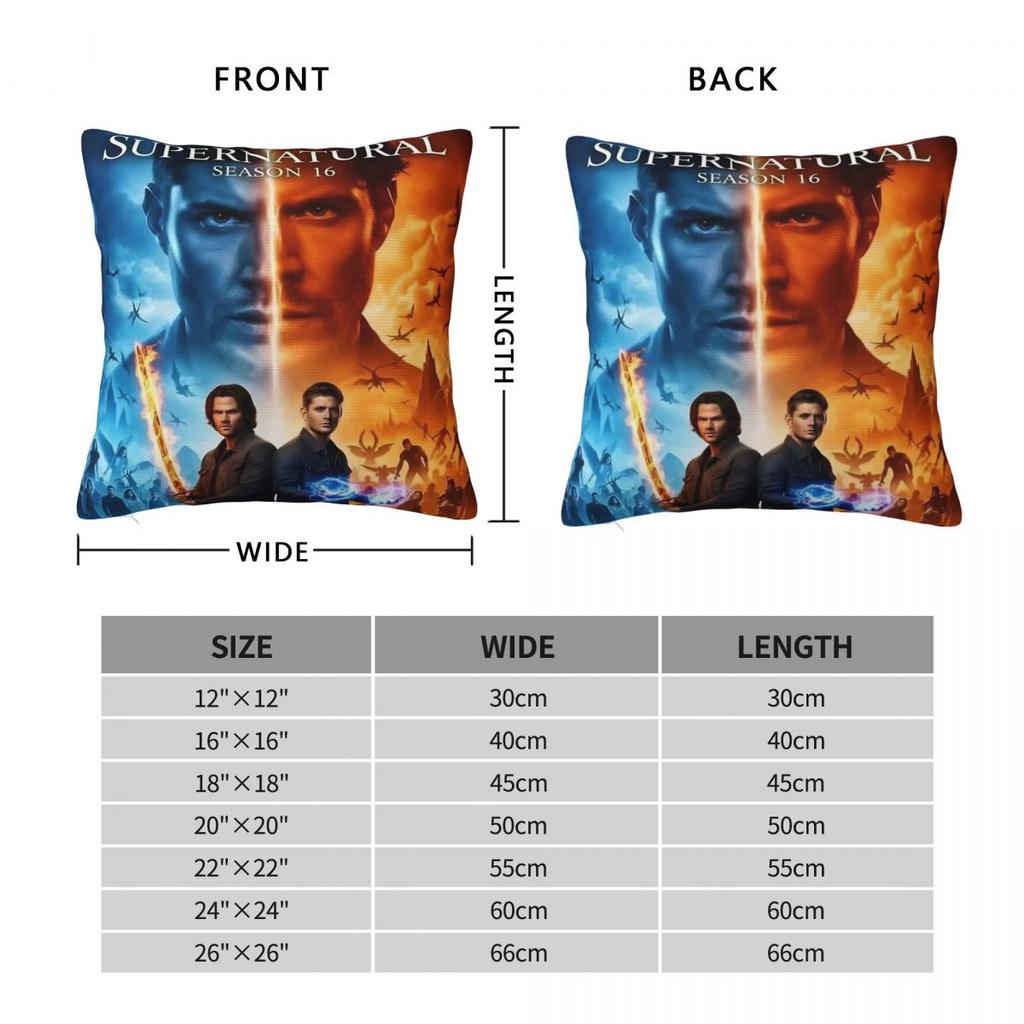 Pillow Cover Dean Winchester Supernatural Television Cushion Cover Novelty Pillow Case For Sofa Bedroom Home Decor Pillowcases