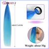 26 Zoll Synthetische Pferdeschwanz-Extensions mit Gummiband Ombré Geflochten Bunter Pferdeschwanz DIY Pferdeschwanz Haare Tägliche Party-Nutzung