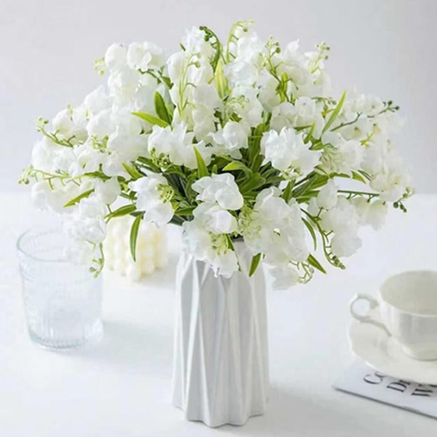 3/6Pcs Artificial Flowers Canterbury Bells Home Room Dining Table Decora Outdoor Garden Bonsai Festival Wedding Pretty Diy Gifts