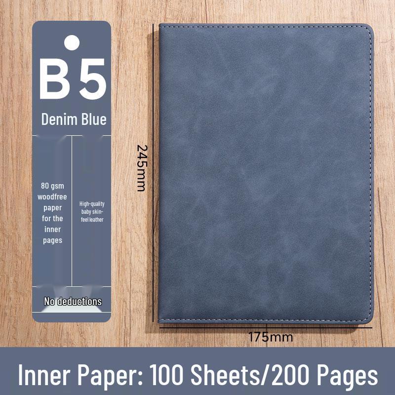 Personalized A5 Soft Leather Notebooks with Logo Printing: Custom Covers & Pages for Office Use