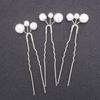Simulated Pearls U-shaped Hair Pins Handmade Metal Clip Pins Women Girls Bridal Hair Accessories Wedding Hairstyle Design Tools