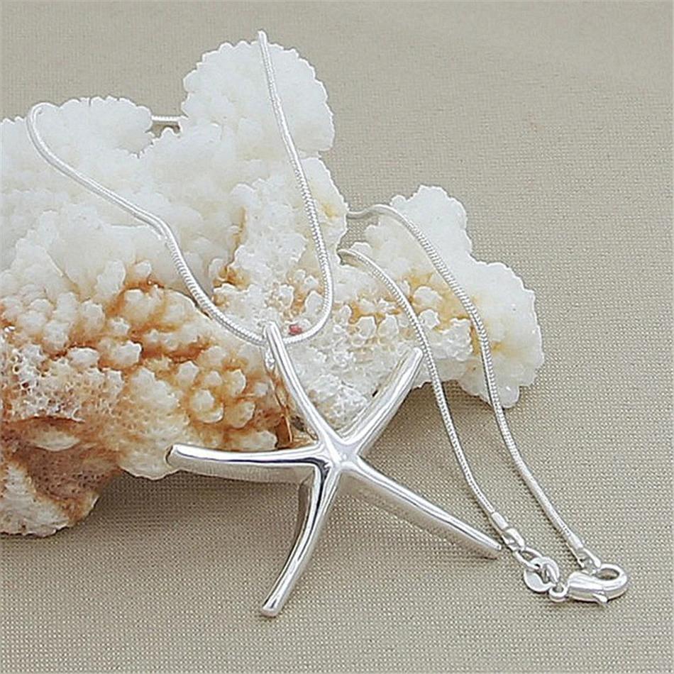 40-75cm Copper Color Charms Necklace Star Starfish Jewelry Fashion Cute Chain Women Lady Wedding
