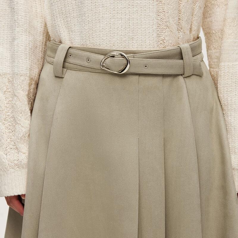 ONLY Women's Elegant Draped A-line Midi Skirt