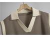 Women's Summer 2026 Polo Collar Knit Top and Pants Set - Loose, Slimming Casual Fashion Two-Piece.