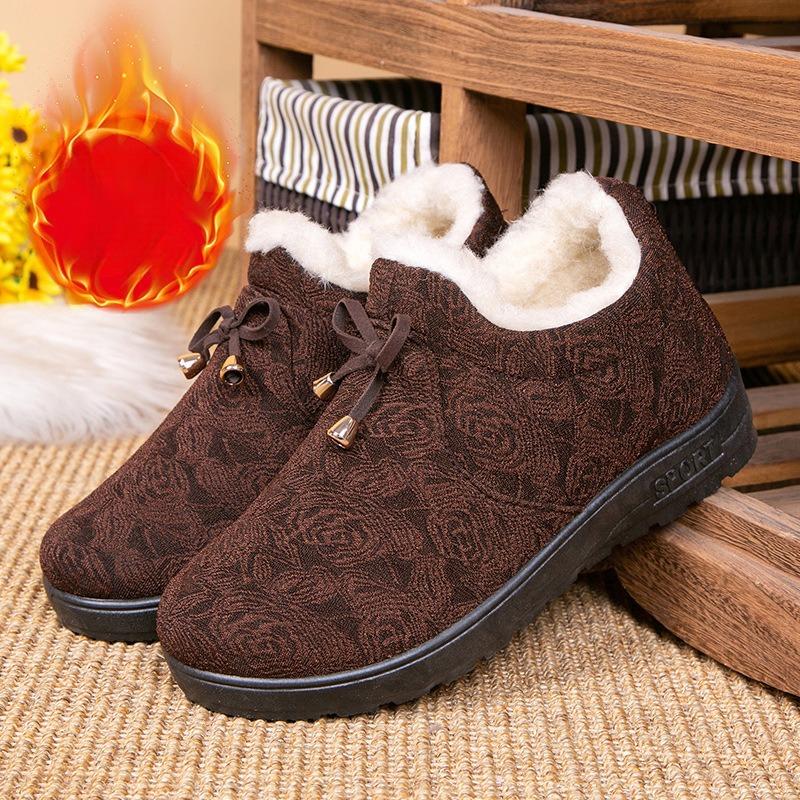 Fleece and Thickened Cloth Shoes, Women's Shoes, Soft-soled Anti-slip Shoes, Cotton Shoes