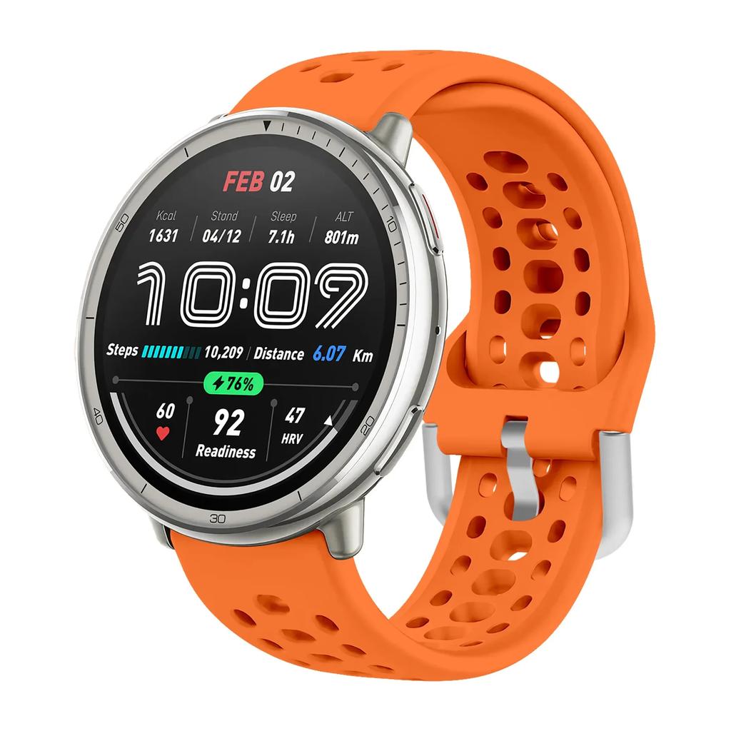 20mm Silicone Strap for Amazfit Active 2 Official Replaceable Wristband for Amazfit GTS 4 Mini 3/Samsung Galaxy Watch 7 6 5 Band