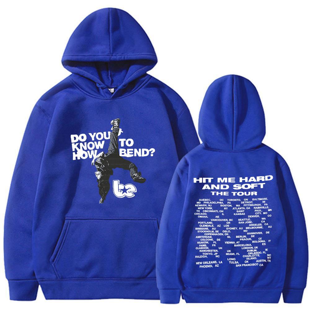 Hit Me Hard Soft Do You Know To How Bend Red Hoodies Men's Women Fashion Hooded Sweatshirts Oversized Long Sleeve Pullovers