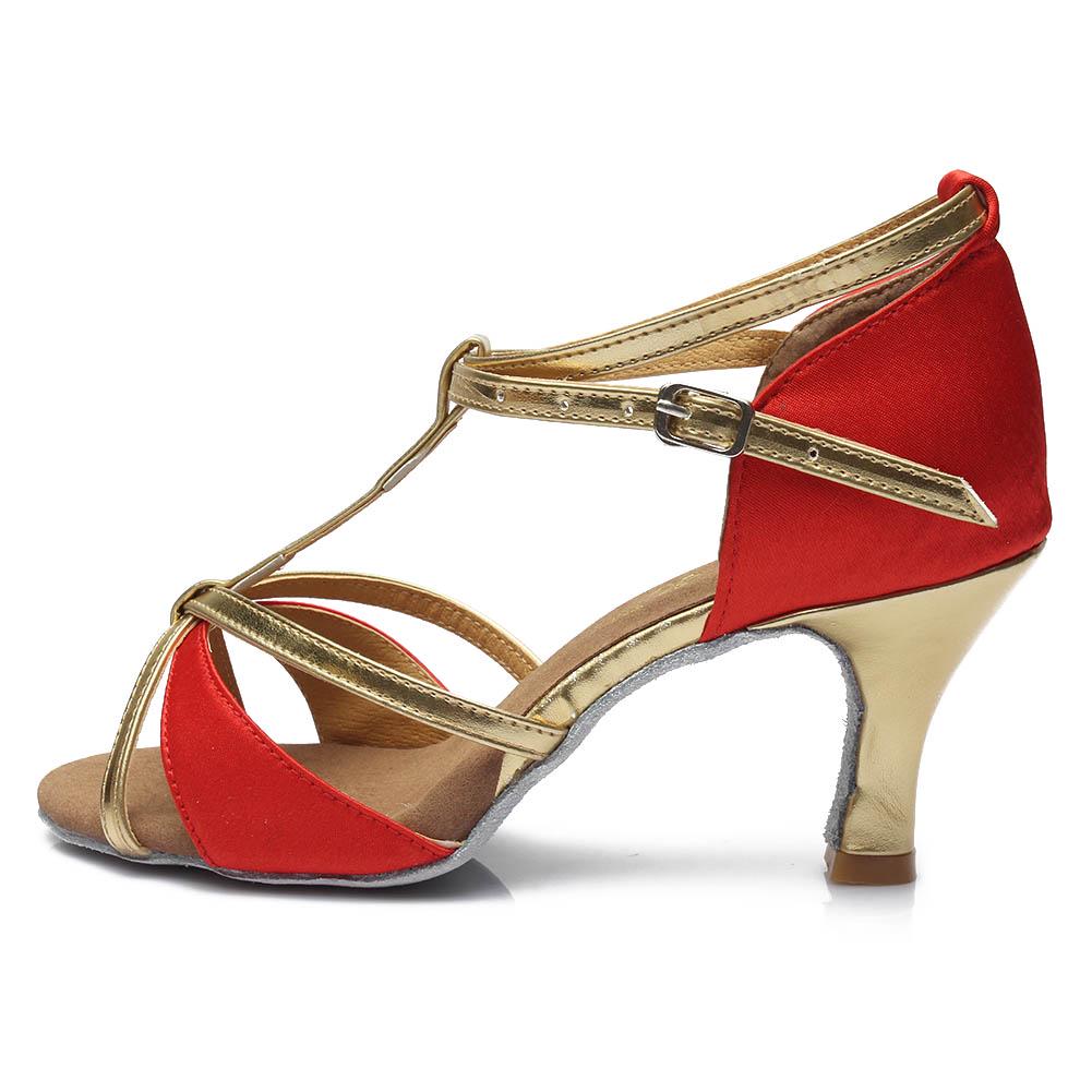 

Обувь для латинских танцев, женская обувь для бальных танцев, танго, каблуки, мягкая подошва 36 красный
