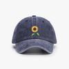 Berretto da Baseball Girasole Ricamato Pianta Papà Cappellino Trucker alla Moda Lavato Vintage Cappello da Sole da Donna Cotone Cappelli da Mamma