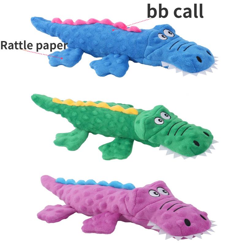 Neues Haustier-Plüschspielzeug, Gesangskrokodil, Zähneknirschen, Biss, niedliches Cartoon-Hundespielzeug, Heimtierbedarf