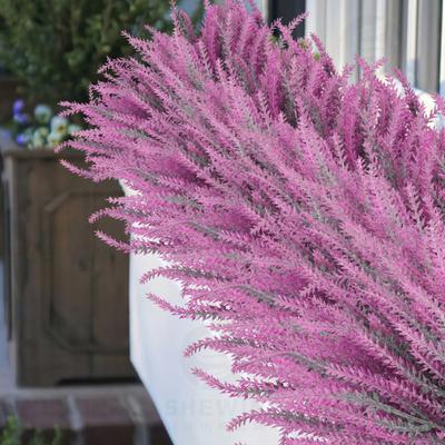 4Pcs Artificial Lavender 5 Fork UV Resistant Fake Plastic Flower Home Wedding Party