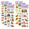 6/12pcs 3D Bubble Stickers Cartoon Engineering Vehicle Various Styles Reusable Children Sticker Toys Birthday Gift for Boys TMZ