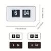 Automatic Flip Clock Alarm Silent Non Ticking Mechanism, Retro Vintage Bedside Clock with Digital Display, AA Battery Operated Not Included