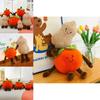 Novelty Plush Pillow With Persimmon And Peanut Animal Designs For Kids And Collectors