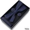 Classic Bowtie Bow Ties for Mens Butterfly Bowknot Pocket Square Cufflinks Suit Set Bussiness Accessories