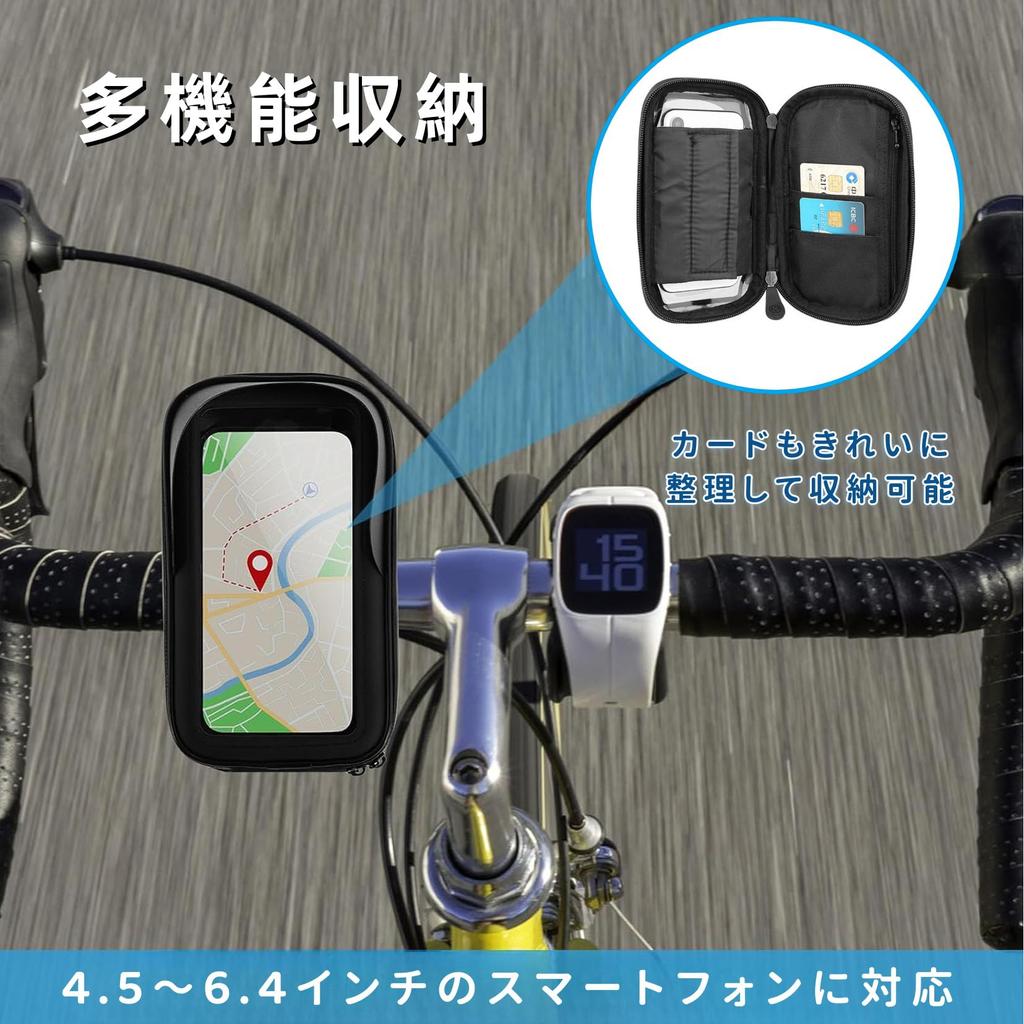 Alip Moped Smartphone Motorcycle Smartphone Bicycle Smartphone Holder with Helmet Waterproof and Bicycle Smartphone Stand with Multifunctional
