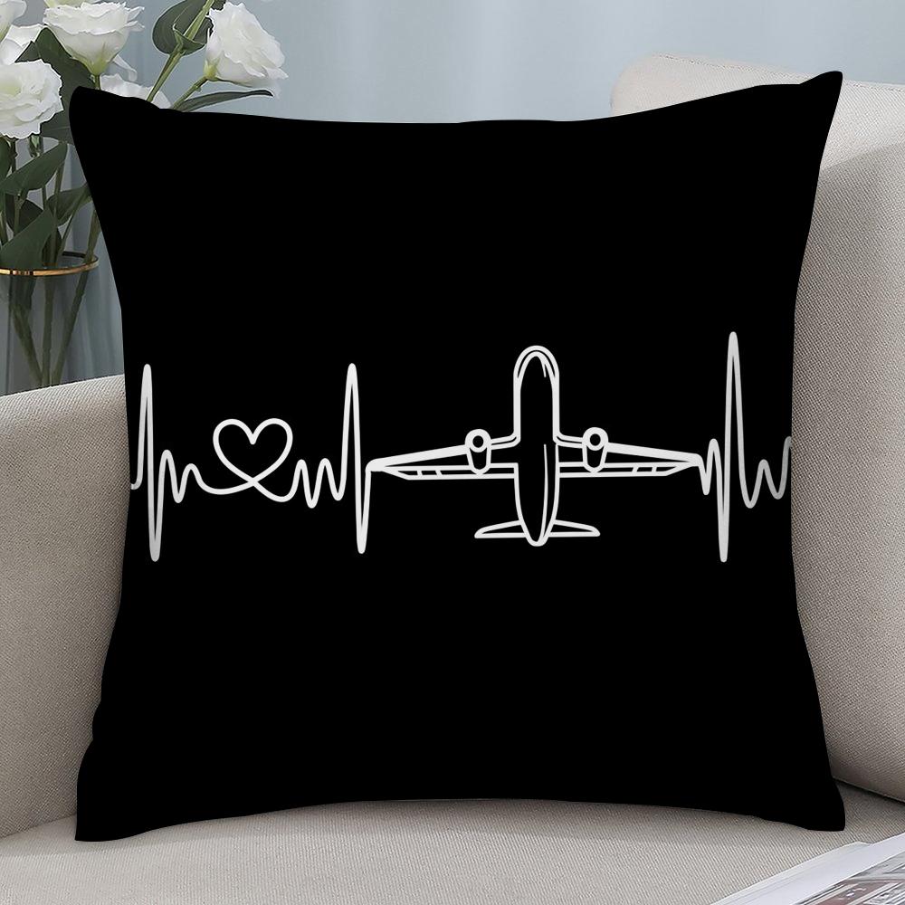 Flugzeugpilot Druck Kissenbezug Kurzplüsch Kissenbezüge Sofa Dekoration Geschenk Zuhause Doppelseitiger Druck Kissenbezug