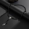 IngeSight.Z 4 Styly Punkové Kamínkové Dlouhé Třásně Páví Kříž Přívěsek Náhrdelník Pánské Hip Hop Akrylové Korálky Klíční kost Choker Šperky