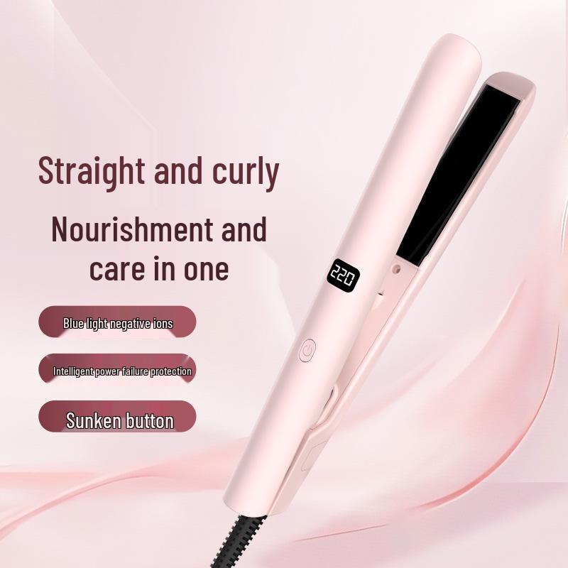 Dual-Use Mini Portable Hair Straightener & Curler for Bangs