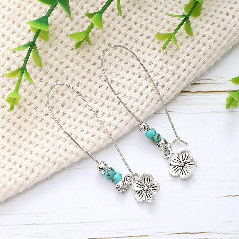 

Turquoise Teardrop Bohemian Dangle Earrings