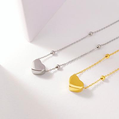 Personality Simple Love Bead Necklace Fashion Design Titanium Steel Collarbone Chain Women Do Not Fade