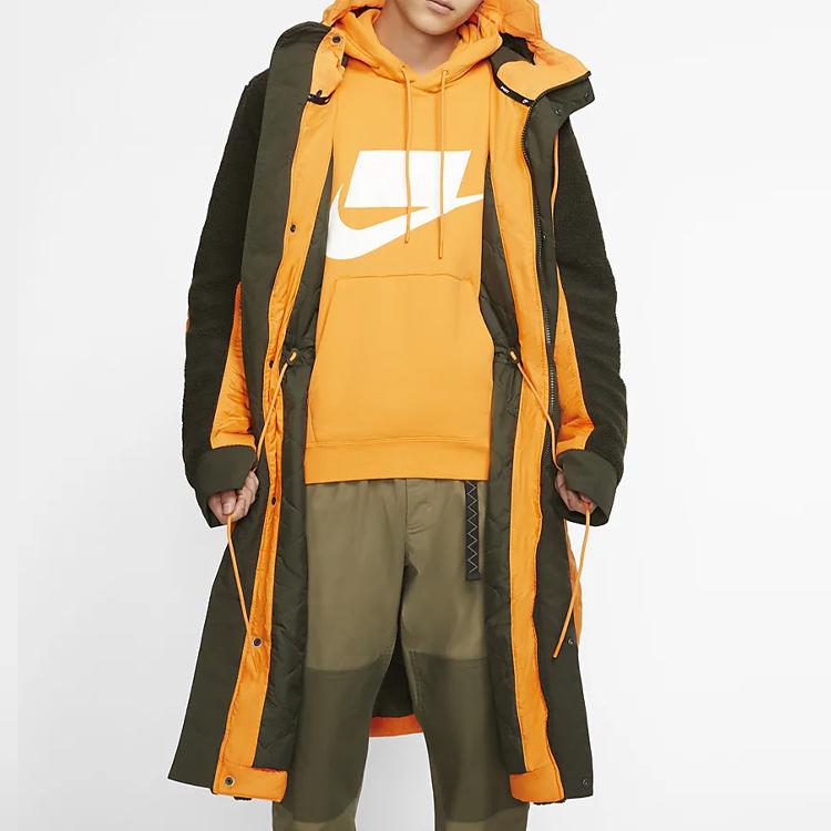 Nike Sportswear Sport Pack Synthetic Fill Drawstring Long Sleeve Parka Men Outerwear Orange BV4798-886