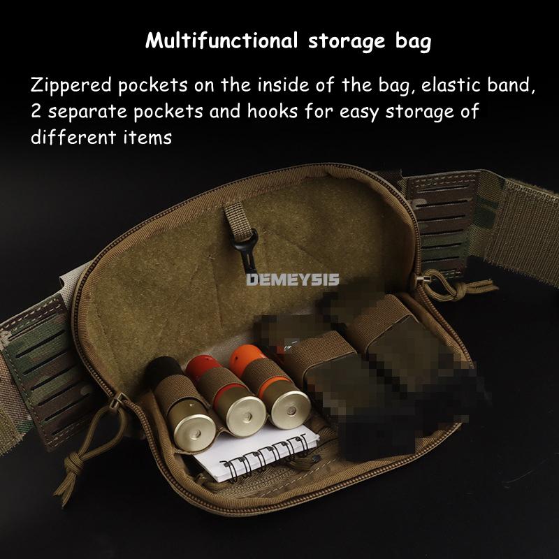 Tactical 2Nd Layer Admin Pouch with Multi-caliber Triple Mag Pouch for M4 5.56 PCC 9mm Pouches Aifsoft Plate Carrier Front Bag