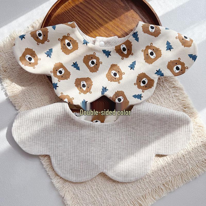 Storyme Double-Sided Korean Baby Drool Bib With Side Label, Suitable for 0-2 Years