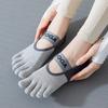 Yoga Socks, Women's Anti-slip Thin Five-finger Boat Socks, Pilates Indoor Sports Fitness Dance Floor Socks