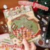Christmas Miniature 3D Cabin Scene Stickers – Cute Handmade Cartoon Stickers for Journals