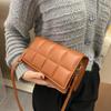 Women Plaid PU Leather Small Square Shoulder Crossbody Purse