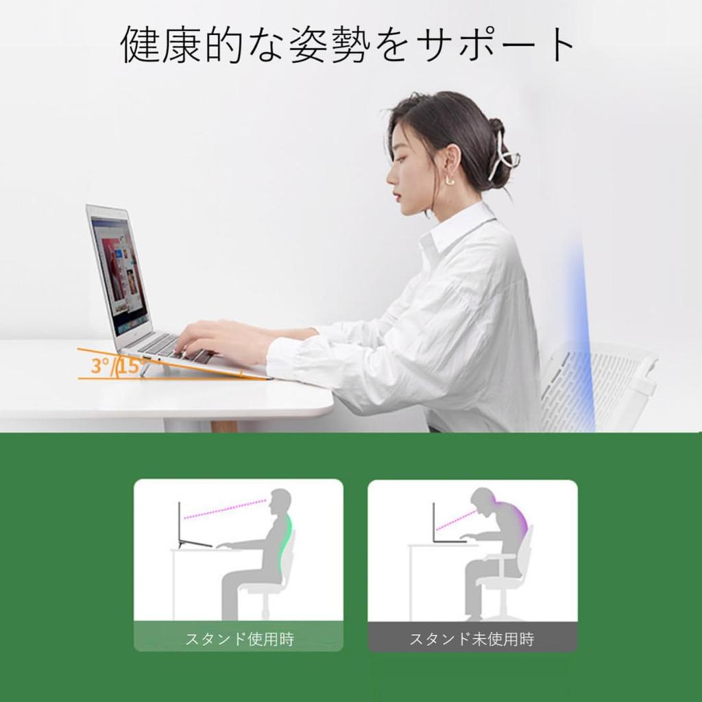 Altful Laptop MacBook PC Stand Plus Laptop Holder with Cooling Durable Heat Easy to Carry Stand, 2-Pack, Pad, Alloy, Stick-On, Foldable, Three-Level