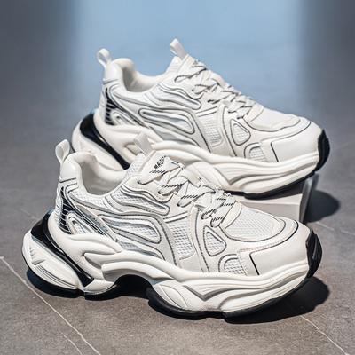 Autumn Mesh Breathable Casual Sports Shoes Student Thick-soled Heightening Dad Shoes