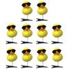 Set of 10 Little Yellow Duck Hairpin 3D Headset Clip Cute Hairpins Fashionable DIY Duckbill Clip for Headwear Enthusiast