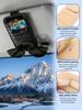 1Pc Car Sun Visor PU Leather Organizer - Multifunctional Sunglasses & Card Holder, Velcro Design, Universal Fit.