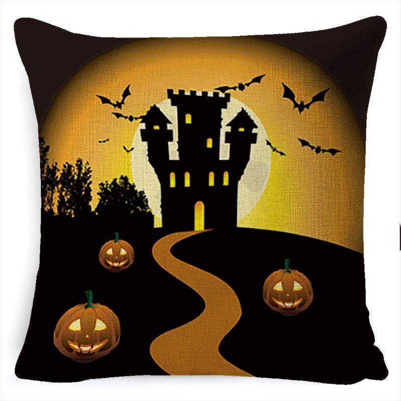 Pillow Case Holiday Party Halloween Horror Bat Office Pillow Case Car Waist Support Cushion Lumbar Pillow