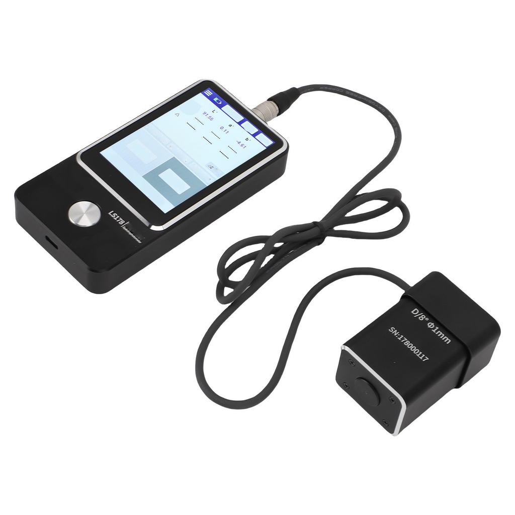 Digital Paint Color Meter Full Spectrum LED Light Source 3.5 Inch Touch Screen 1mm Measurement Aperture Portable Color