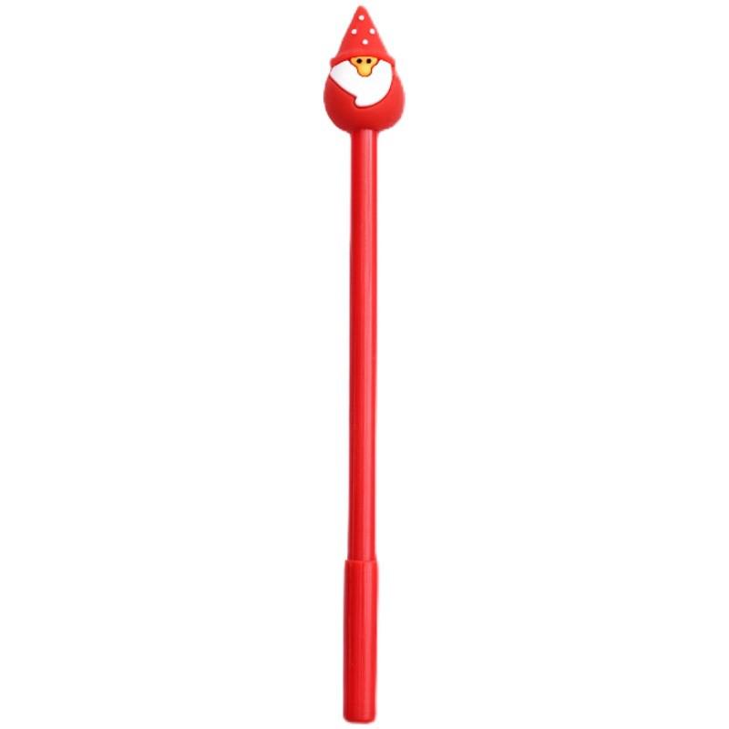 Festive Cartoon Christmas Pen: Cute Black Ink for Students