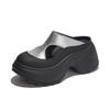 Baotou slippers women's 2025 summer new thick-bottomed heightening muffin versatile sandals women's casual and fashionable half-drag