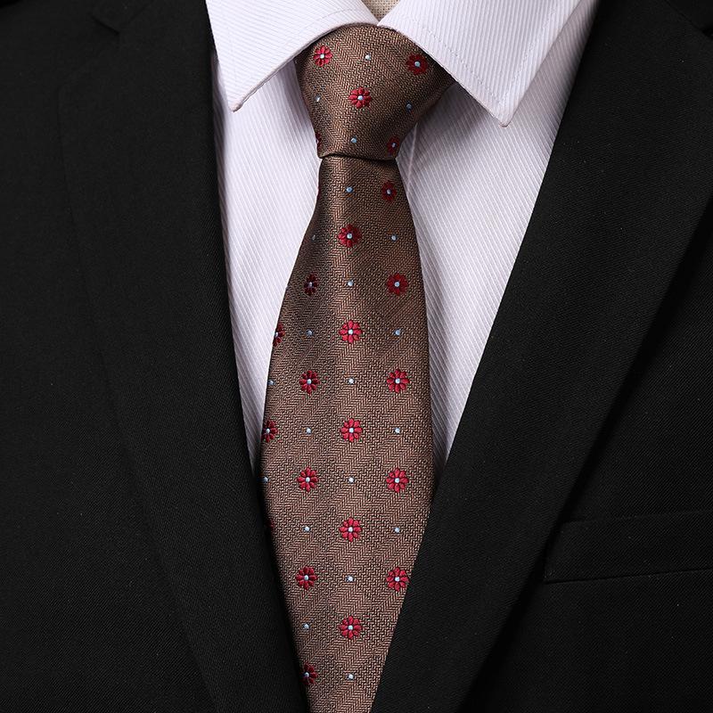 Fashion Versatile Casual Men And Women Retro Hong Kong Style Business Dress Groom Wedding Korean Version 8Cm Hand-Patterned Tie