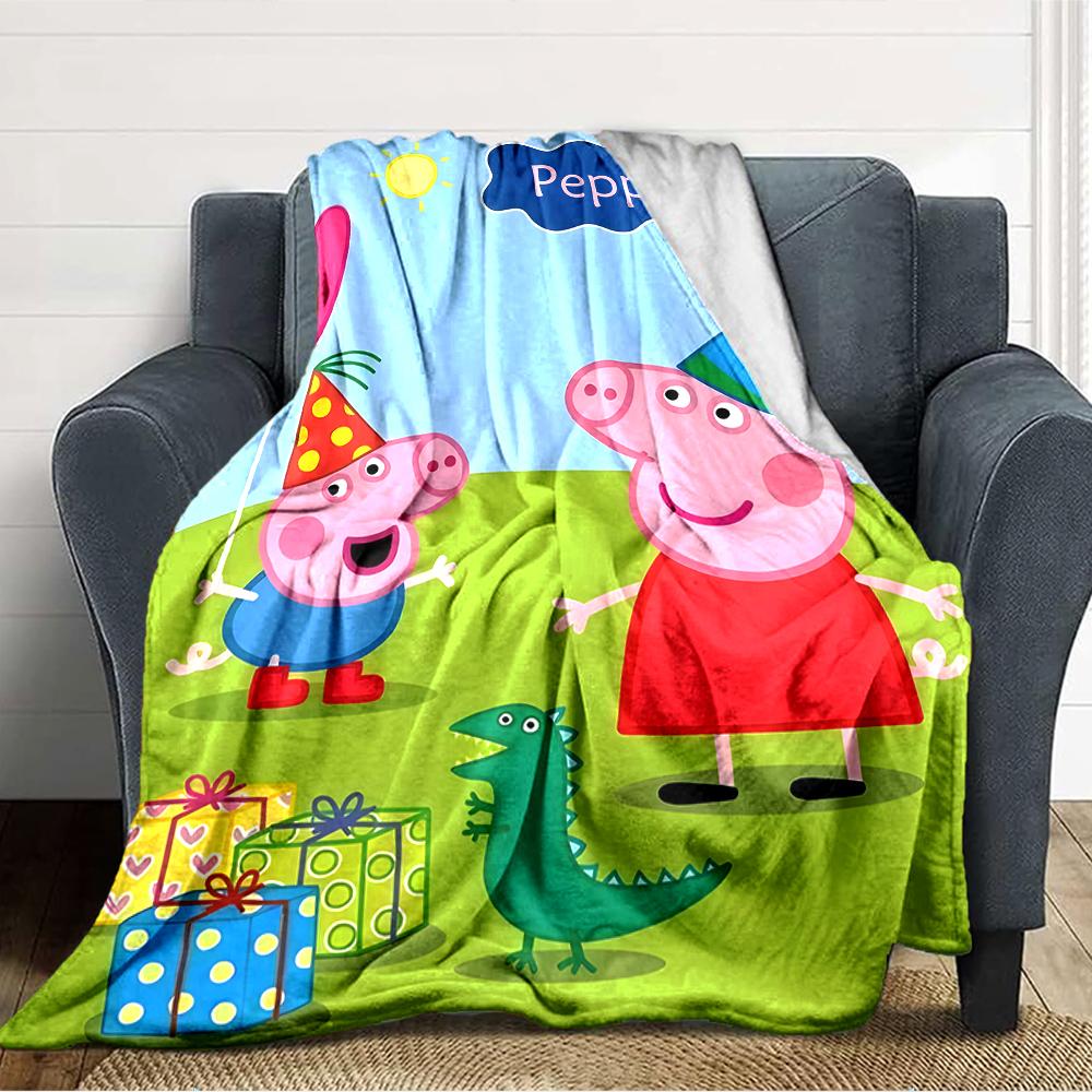 1pc Pink Pig (8) Blanket, Gift, for Men and Women, Soft Blanket, Good for Sofa Bed Couch Travel, Lightweight Flannel Blanket
