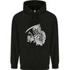 Wasted Life Grim Reaper Gothic Biker Skull Hoodie