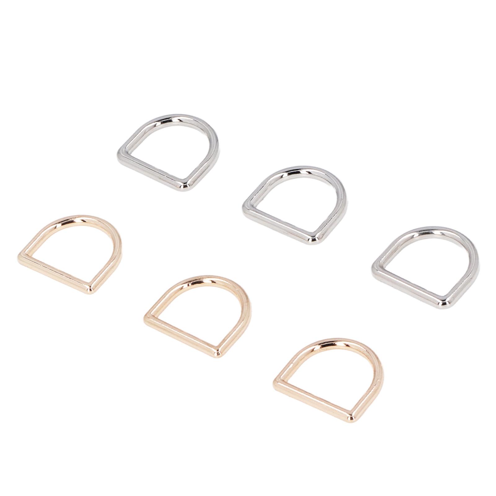 

120 шт. металлических D-образных колец с прочной несущей способностью, бесшовный интерфейс, цинковый сплав, золото, серебро, D-образная пряжка, зажимы