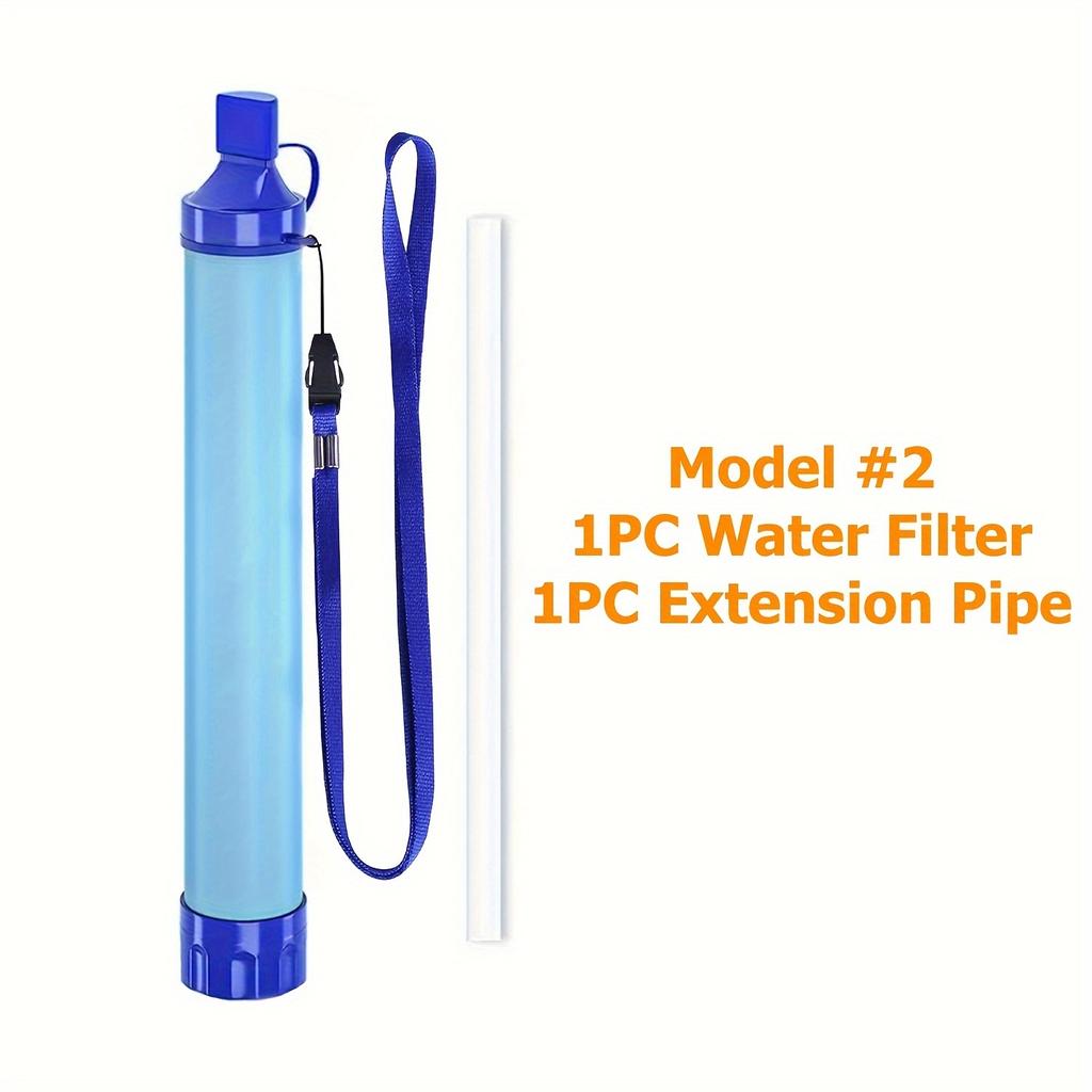 10000 Gallon Outdoor Personal Water Filter, Ultra-Light 0.01 Micron 4-Stage Filter System Portable Water Purifier Survival Straw