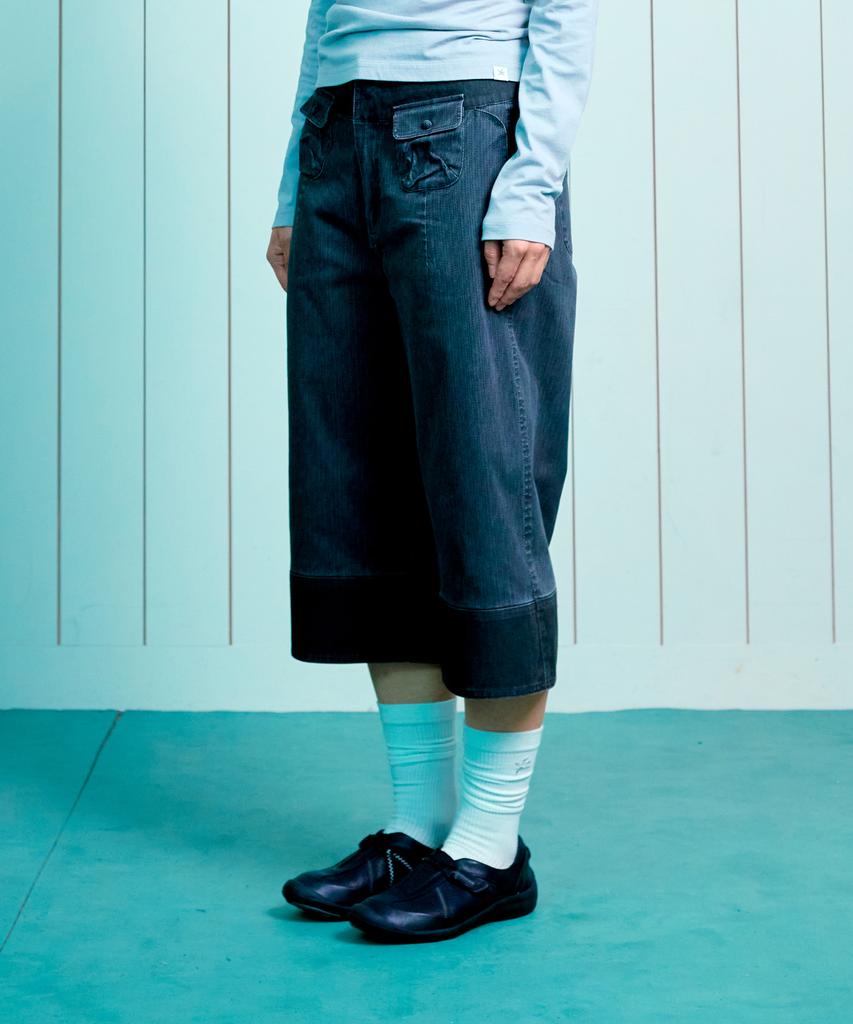 THE COLDEST MOMENT (W) Tcm Mini Pocket Capri Pants (Charcoal)