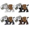 MOC Medieval Wolf Building Blocks Castle Army Knight Soldiers Figures Mount Animal Bricks Toys Gift DF004